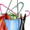 Closet organization editorial spot illustration