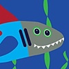 Boys "Zanymals" shark shirt design
