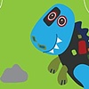 Boys "Zanymals" t-rex shirt design