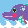 Girls "Zanymals" dolphin shirt design