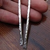 Silver twig earrings