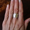 !2 gauge silver enlaced ring
