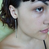 Silver twig earrings