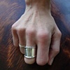 Wide silver band
