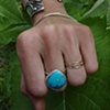 Turquoise seed ring
