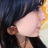 Copper shield earrings