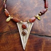 Triangular beauty with nigerian agate
