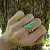 Faceted varasite ring