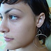 Linked silver hoops