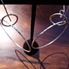 Linked silver hoops