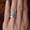 Turquoise and sterling stacker set