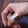 silver enlaced ring