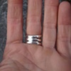 hammered sterling layer ring