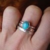 Turquoise and silver stacker set