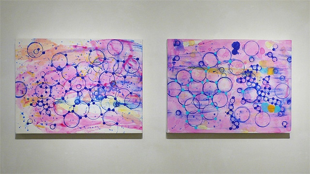 Installation view of Joan Moment: Intermittent Mapping, July 25 - Sept. 12, 2009 at LIMN Gallery