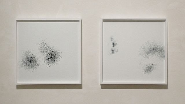 Artwork by Stefana McClure "Bembe" and "Hand Drumming"