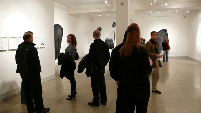 Cathy Stone, BLACK Installation at LIMN Art Gallery, Opening Night, 2009