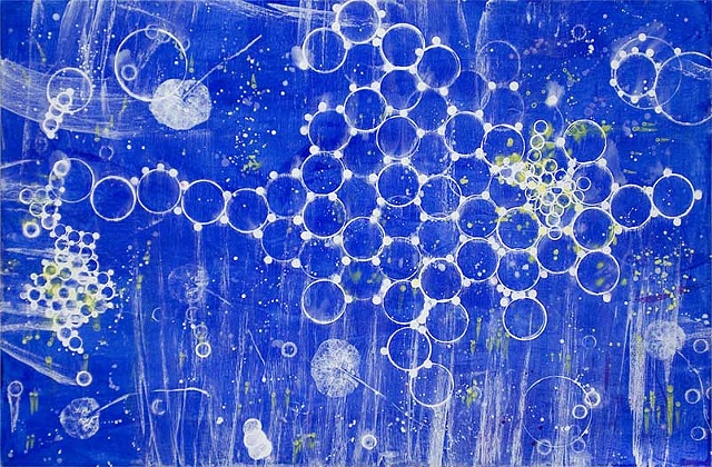 Joan Moment, "Mapping The Stars", 2004, acrylic on canvas, 32"x48.5"