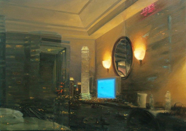 Weng Yunpeng "Gazing into Victoria Harbor at Night"