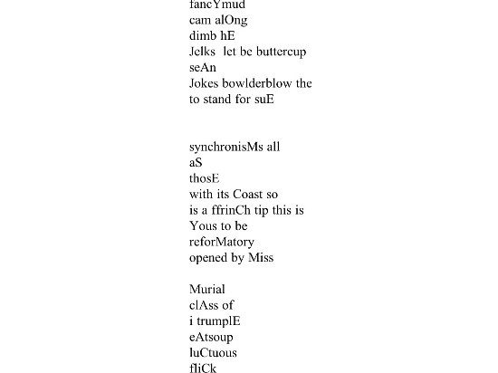 Cody Trepte, "Cody on Cage on Joyce"