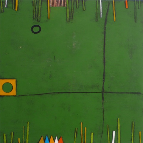 Silvia Poloto  "Footprints in Green 6"