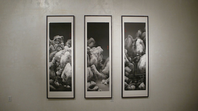 Installation view of Yang Yongliang: Photographic Works, Sept. 25 - Nov. 7, 2009 at LIMN Gallery