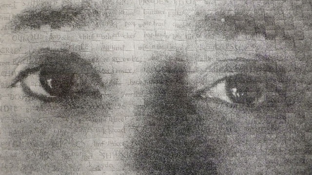 Diane Jacobs "Woven Portraits: Beatrice", detail