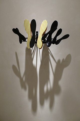 Dean DeCocker, "Blue Jackets Away", 12"x24"x10"
