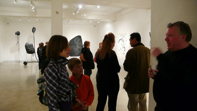 Cathy Stone, BLACK Installation at LIMN Art Gallery, Opening Night, 2009