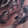 Skull and Waves Tattoo by Little Chico 2005