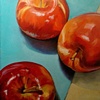 Apples on Blue