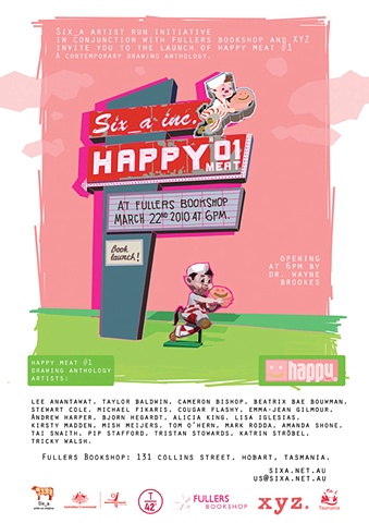Happy meat launch poster