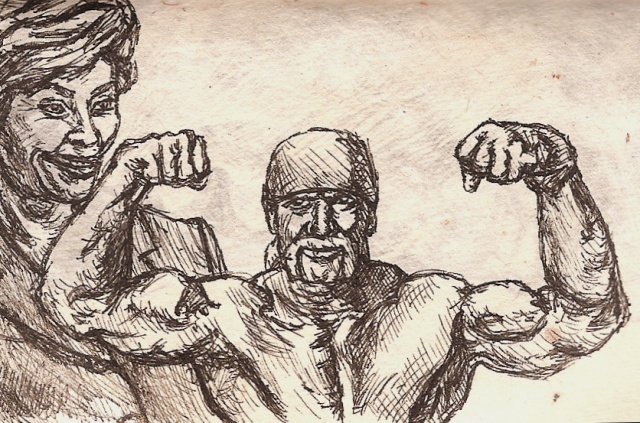 Laura Bush and Hulk