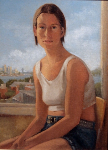 Katrinka at a window