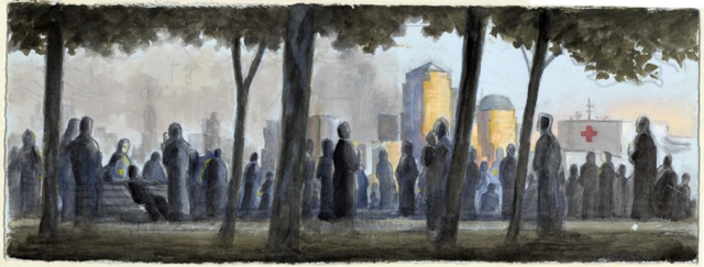 First sketch for 'Comfort and Hope'