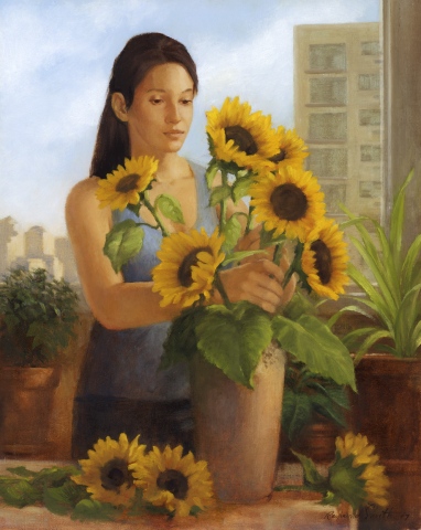 Lorraine with Sunflowers