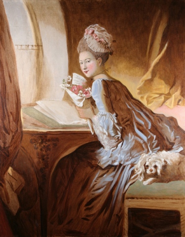 Replica of "The Love Letter" by Jean-Honore Fragonard