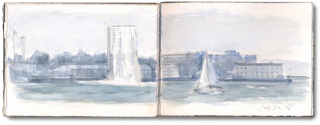 Govenor's Island with 'Waterfall'