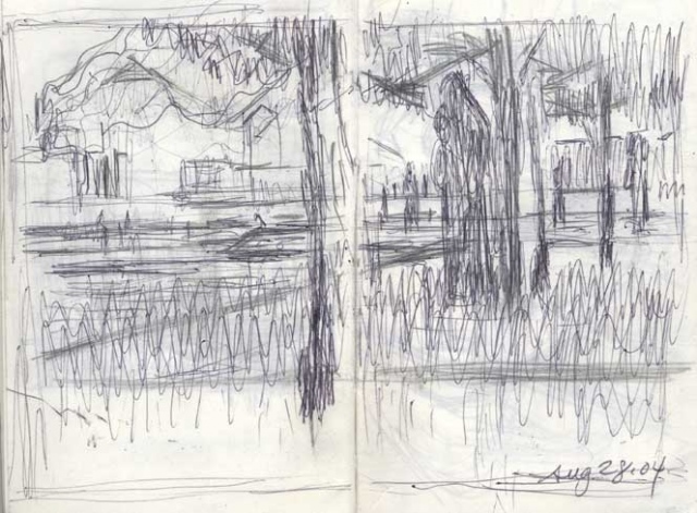 Sketchbook drawing for 'Comfort and Hope'