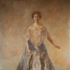 Replica of "The Blue Dress" by Thomas Wilmer Dewing