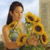 Lorraine with Sunflowers