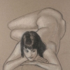 Reclining female with arms crossed