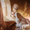 Replica of "The Love Letter" by Jean-Honore Fragonard