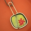 square leaf fold necklace
