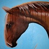 Horse triptych for equestrian ranch
