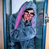 Bunny between the lockers