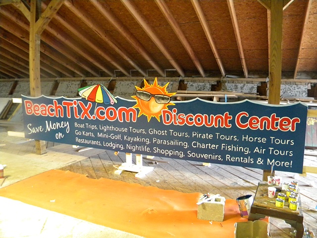 Commercial Sign. Beachtix.com, Atlantic Beach Causeway 