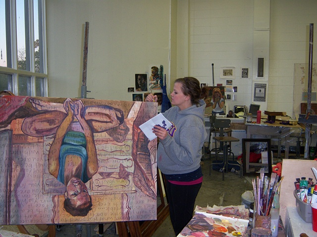 Working on Senior Exhibition
East Carolina University, 2009