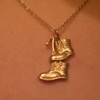 "Country Bunny and the Little Gold Shoes" Necklace