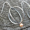 Silver Ball Earrings with Pearls, large